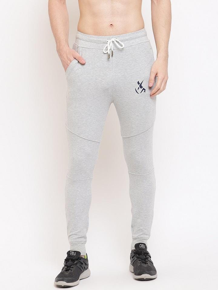 Grey Joggers For Men | Logo Print