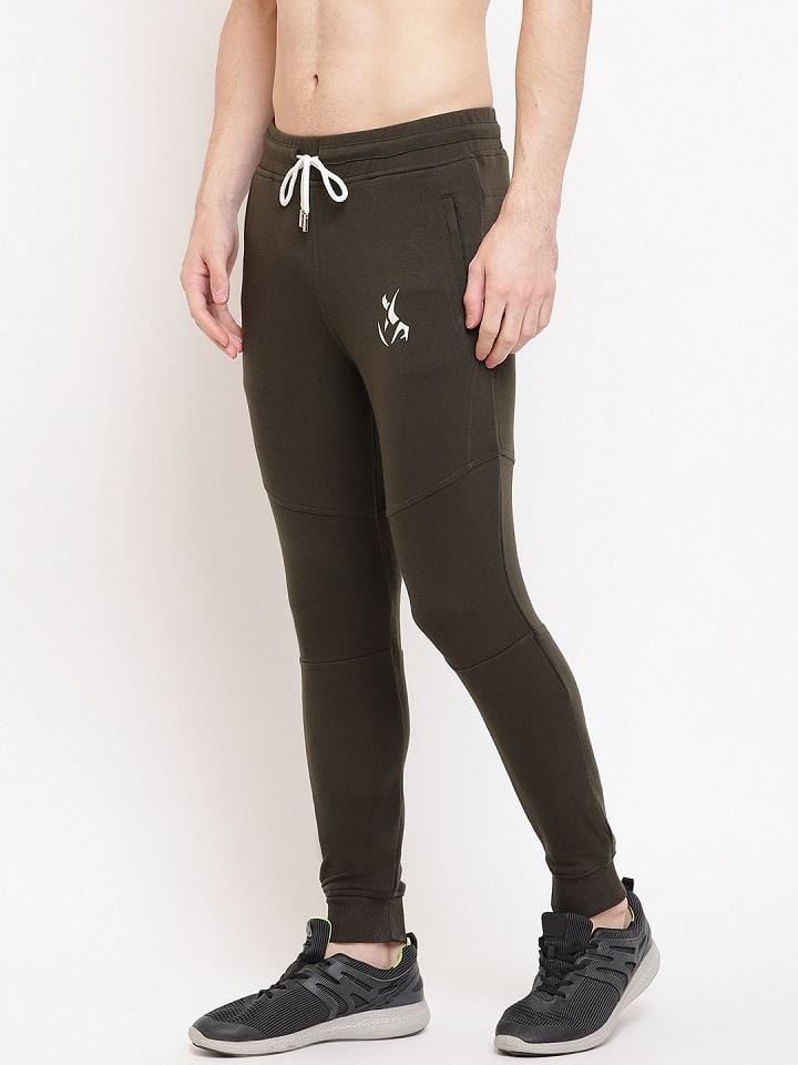 Seaweed Green Joggers For Men | Logo Print