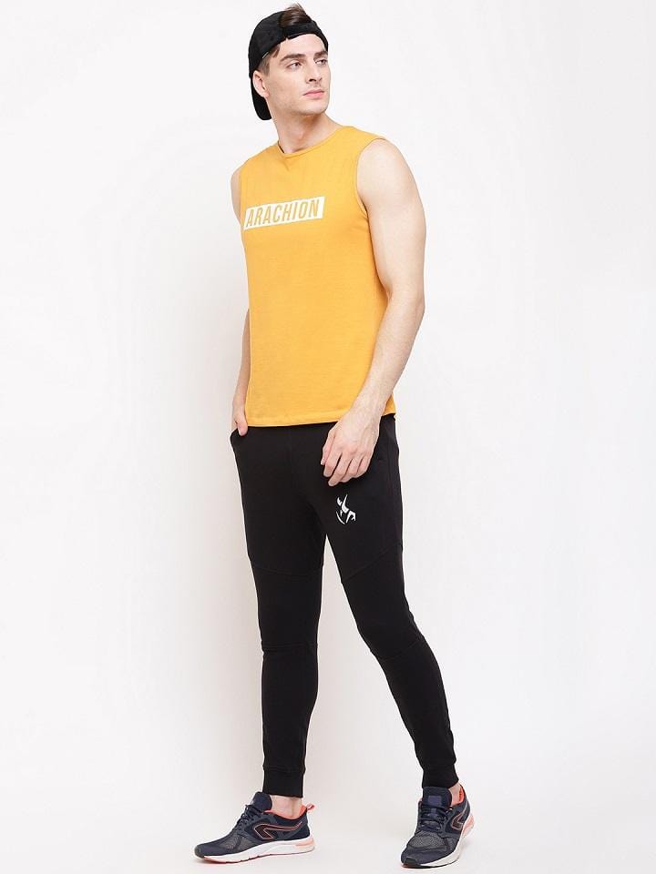 Vanta Black Joggers For Men | Logo Print
