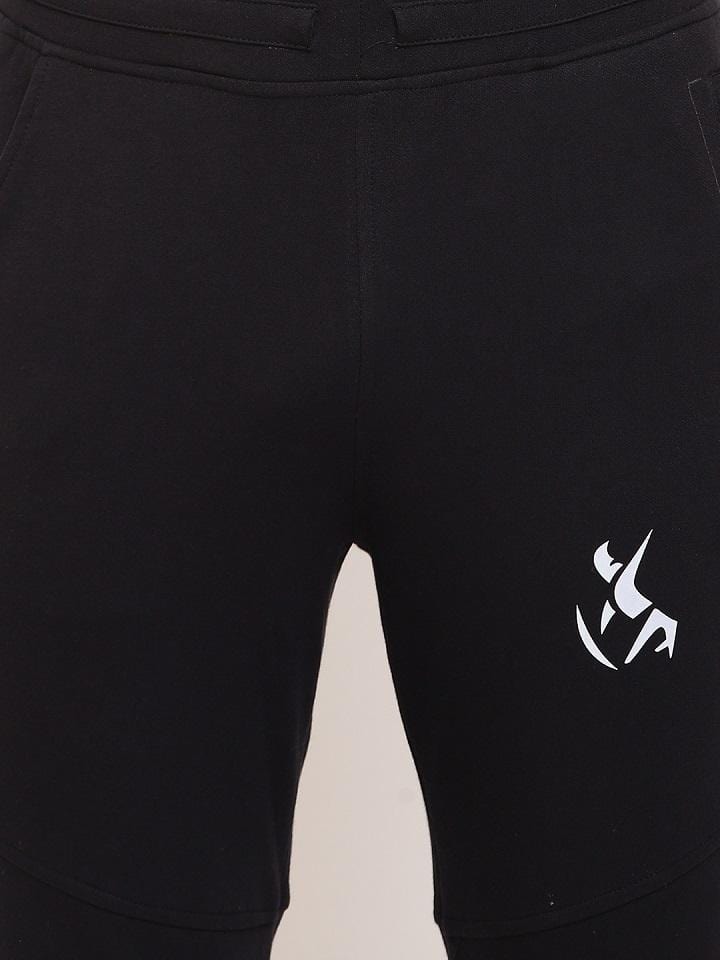 Vanta Black Joggers For Men | Logo Print