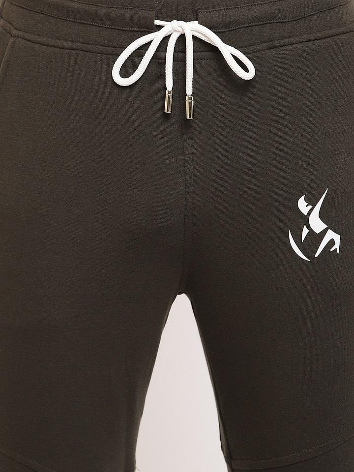 Seaweed Green Joggers For Men | Logo Print