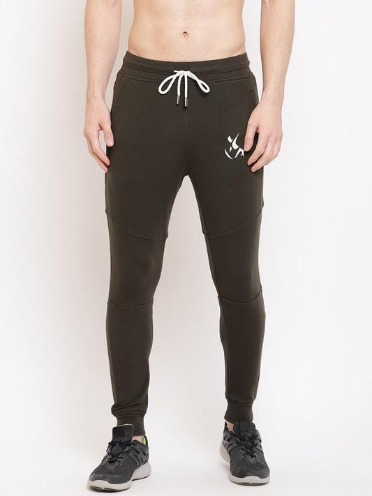 Seaweed Green Joggers For Men | Logo Print