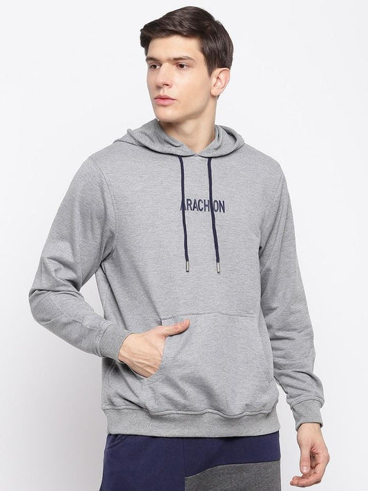 Light Grey Hoodie For Men | Arachion Name Print