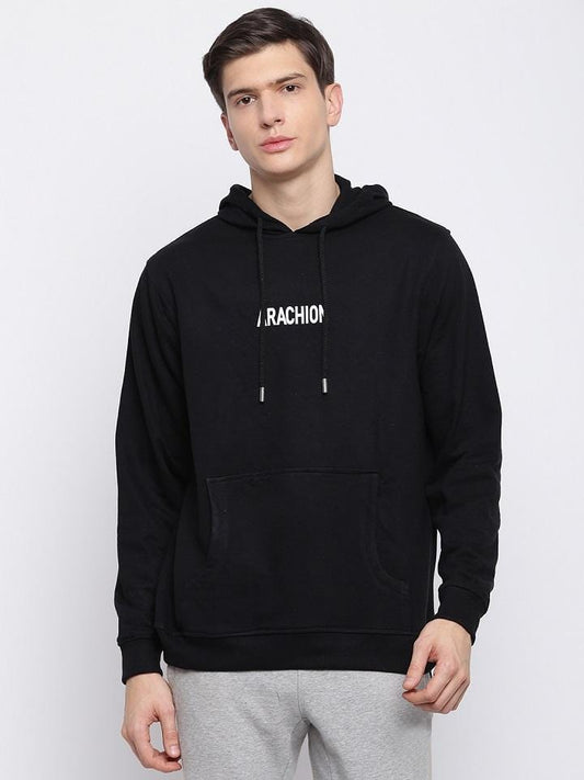 Vanta Black Hoodie For Men | Arachion Name Print