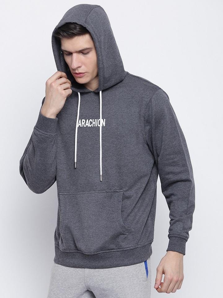 Charcoal Grey Hoodie For Men | Arachion Name Print