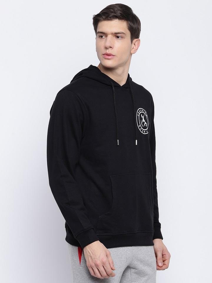 Vanta Black Hoodie For Men | Arachion Logo Print