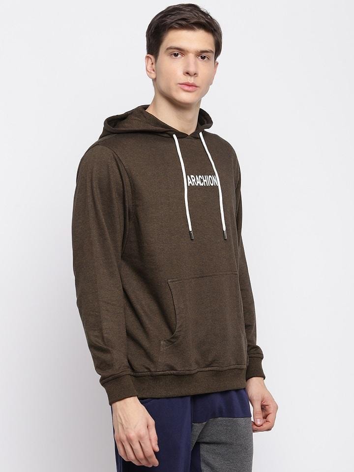 Seaweed Green Hoodie For Men | Arachion Name Print