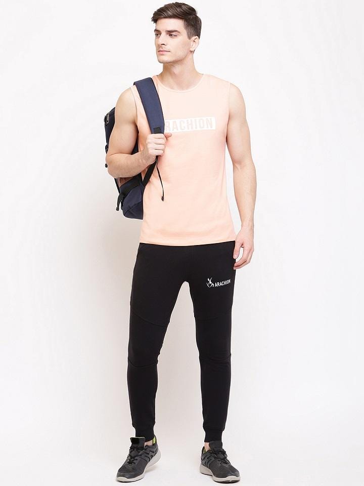 Vanta Black Joggers For Men | Name Print