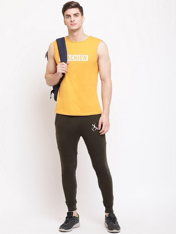 Seaweed Green Joggers For Men | Logo Print