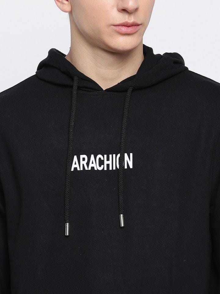 Vanta Black Hoodie For Men | Arachion Name Print