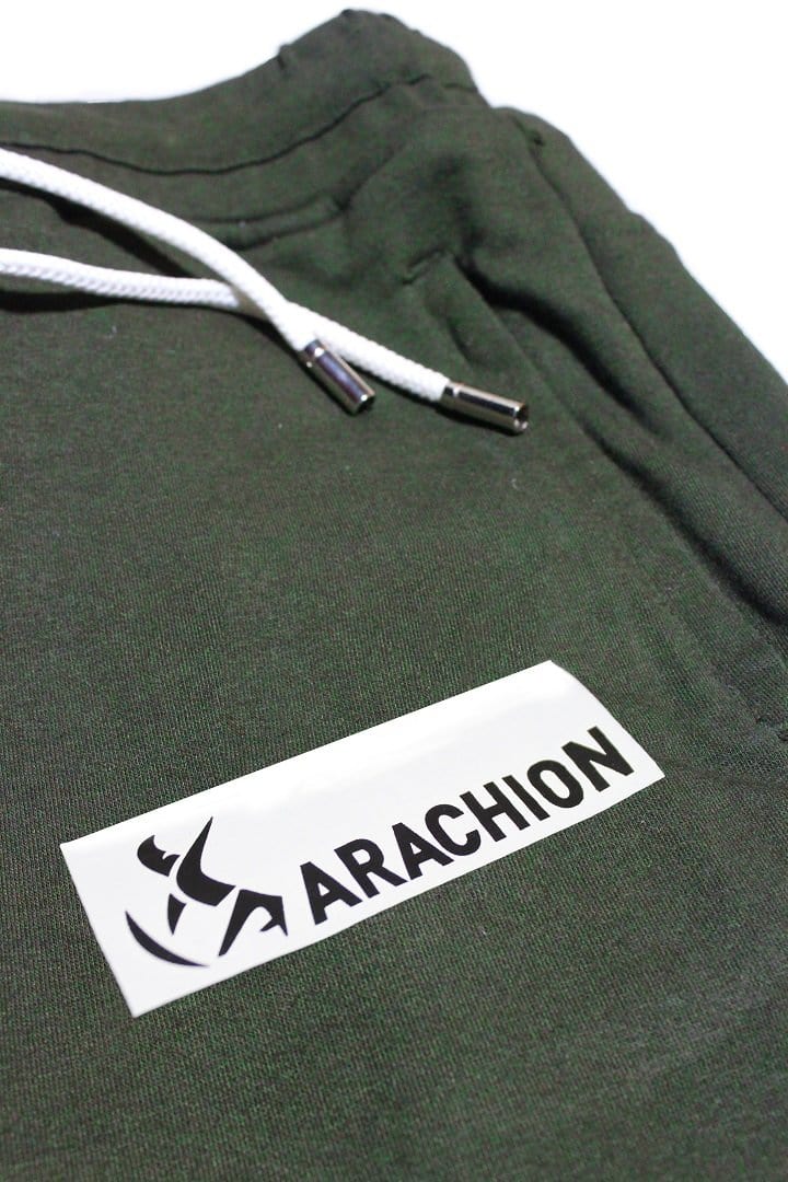 Seaweed Green Joggers For Men | Solid Name Print